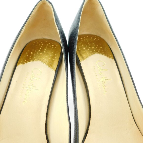 COLE HAAN Collection Nike Air Black Textured Leather Heel Pumps 8.5 - Picture 9 of 9